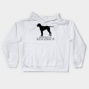 Rhodesian Ridgeback dog text black Kids Hoodie